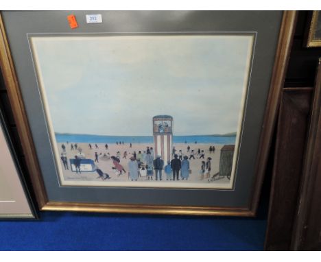 A vintage print of sea side beach attraction