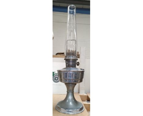 A Chrome oil lamp 