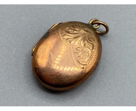 Vintage 9ct rose gold locket, 2.9g