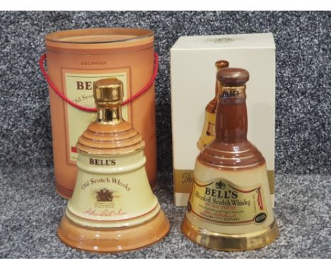 2 x Bells old scotch whisky decanters both 18.75cl &amp; still sealed with original boxes