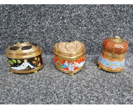 Three ceramic musical trinkets