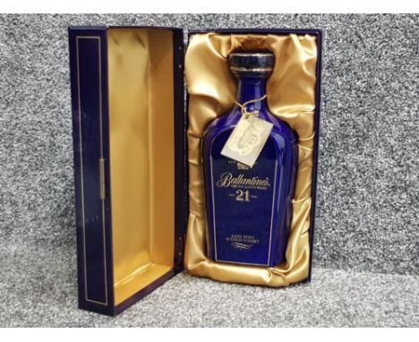Bottle of Ballantines very old scotch whisky aged 21 years, 70cl still sealed in original box