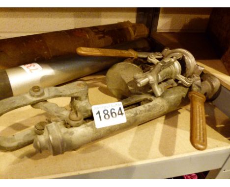 Vintage bar corkscrew and corker
