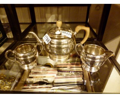 James Dixon 3 piece silver plate tea service 