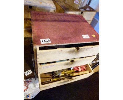 Three drawer chest of model makers tools