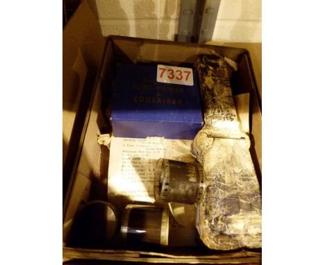 Box of vintage photography viewing equipment 