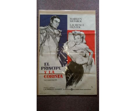 CINEMA, Marilyn Monroe, poster for The Prince &amp; The Showgirl, showing Monroe and Laurence Olivier, Spanish language issue