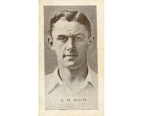 ALLEN, Cricketers (1932/3), English, steam roller backs (ten blue), creased (8), 11), trimmed (2) etc., P to G, 34*