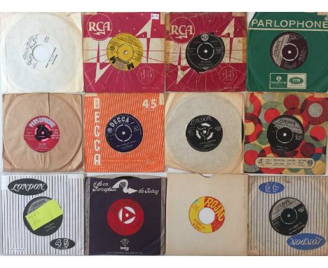 A super collection of around 230 7" singles, all 50s/ 60s releases. Artists/ titles include Elias and his Zig-Zag Band (45-DB