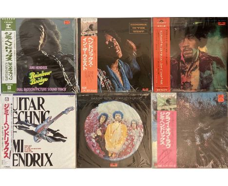 A smashing collection of 6 LPs by Jimi Hendrix, all Japanese pressings. Titles include Electric Ladyland (SMP-9301/02, Record