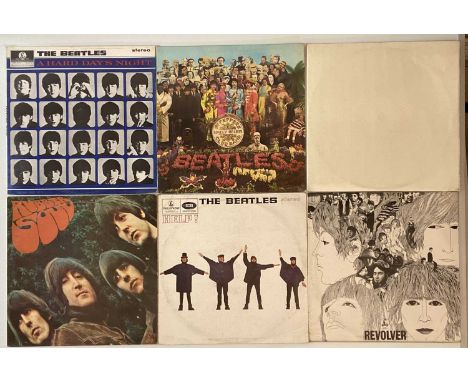 A lovely selection of around 16 LPs by The Beatles and The Rolling Stones, mostly reissue pressings. The Beatles titles inclu