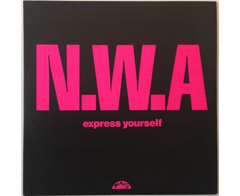 Scarcely seen original UK silver injection label copy of the classic track from NWA. The record is in archive condition showi