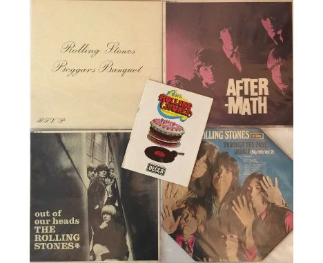 A lovely selection of 4 Rolling Stones LPs. Titles include Beggars Banquet (SKL.4599, Unboxed UK press with wideband, 1K/ 2K 