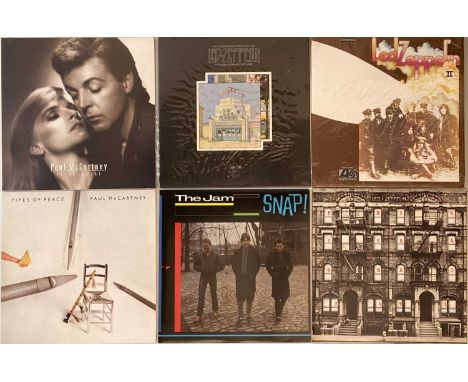 Here we have a quality selection of around 43 LPs, does include a small number of 12" singles. Artists/ titles include Led Ze