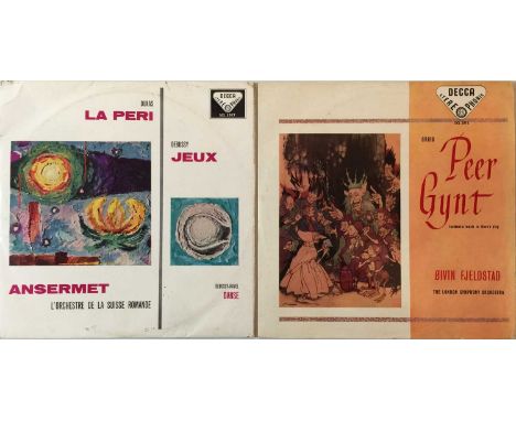 Delightful bundle of 2 x rarely seen original UK Decca stereo ED1 recordings. Works are Ernest Ansermet - Dukas/Debussy/Ravel