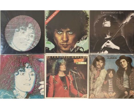 Here we have a magic collection of around 46 mostly LPs by Marc Bolan/ T Rex. Titles include A Crown Of Dark Swansdown (EARS1