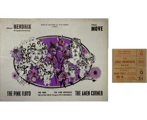 From their performance at The Guildhall, Portsmouth on Nov 22nd 1967. Both clean examples with ticket just having some fold l