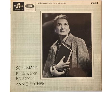 Seldom seen original UK stereo recording of Annie Fischer performing Schumann. The record (SAX 2583, red semi-circle original