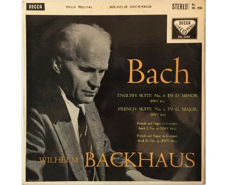 A masterful performance from Wilhelm Backhaus performing Bach. The record (SXL 2205, ED1 deep grooved labels) is in very clea