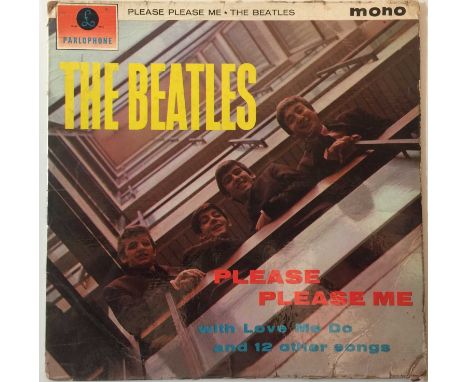 THE BEATLES - PLEASE PLEASE ME LP (1ST UK MONO 'BLACK AND GOLD' PRESSING - PMC 1202). A solid example original UK mono 'black