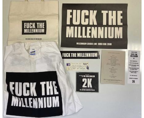 Collection of promo materials relating to K2 / The KLF's 'comeback' project. Includes: white t-shirt (XL, staining), paper ba