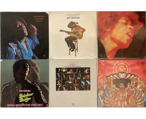 A smashing collection of  6 LPs by Jimi Hendrix, all US pressings. Titles include Electric Ladyland (6307, 1968 press, orange