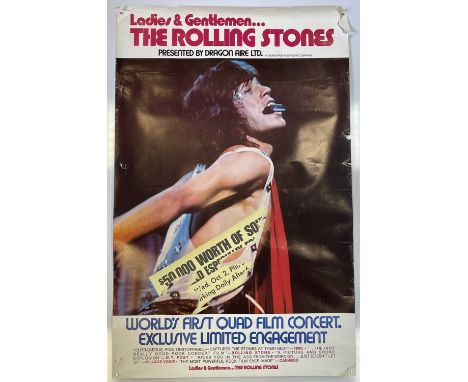 Four Rolling Stones posters to include: Ladies &amp; Gentlemen film with removed banner-1973, 1981 Usa Tour, Undercover Lp UK