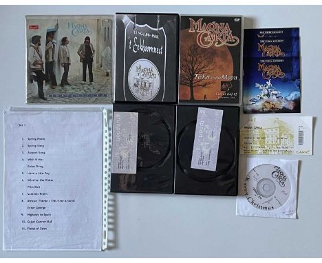 Collection of Magna Carta concert memorabilia to include: four DVDs with concert footage (two fan made), three mini programme