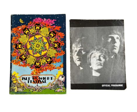 JIMI HENDRIX PROGRAMMES X 2 - ISLE OF WIGHT 1970 AND WALKER BROS TOUR 1967.  Early UK programme from 1967 for Jimi's appearan