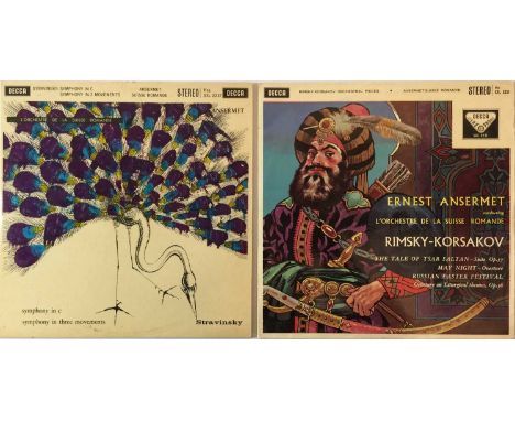 Very smart bundle of 2 x original UK ED1 stereo SXL LPs featuring Ernest Ansermet conducting L'Orchestre De La Suisse Romande