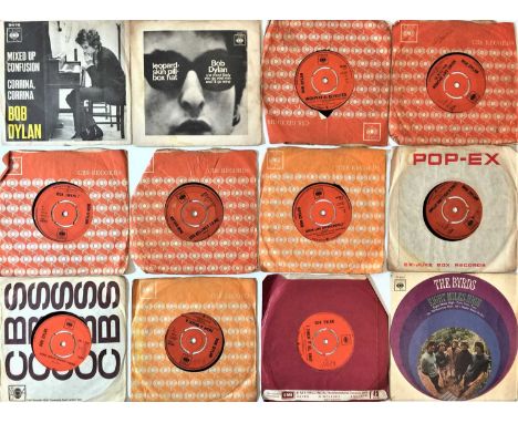 A wonderful selection of around 27 7" singles by Bob Dylan or The Byrds, including a couple of EPs. BD titles include Mixed U