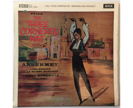 ANSERMET/BERGANZA - FALLA: THREE CORNERED HAT (DECCA ED1 LP SXL 2296). Scarce ED1 LP LP (with second printing sleeve) of Erne