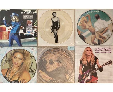 A superb selection of around 18 12" records by Madonna. All are coloured vinyl or a picture disc pressing. Will include priva