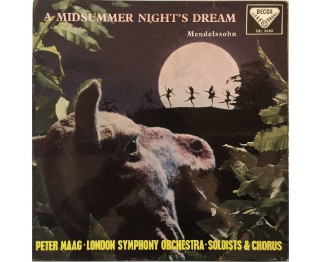 Scarce original UK stereo ED1 recording of Peter Maag with the LSO performing Mendelssohn. The record (SXL 2060, ED1 deep gro