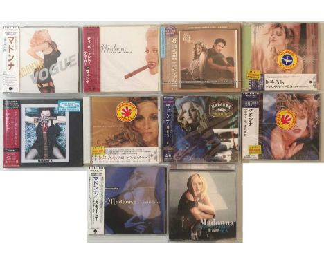 A curious selection of around 10 CDs by Madonna. All Japanese or of Asian release origin. Titles include Frozen Remixes (WPCR