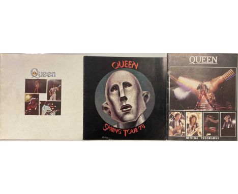 Excellent collection of Queen memorabilia to include: 1977 Earls Court programme and ticket stub, 1978 Empire Pool programme 