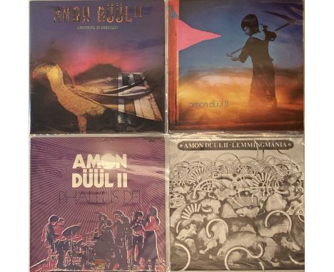 A superb collection of 4 LPs by Amon Duul II. Titles include Yeti (LSP 101, 1970 UK pressing on black Liberty labels, records