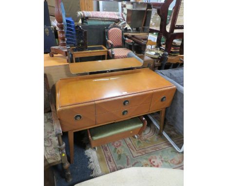 A RETRO LIGHT OAK DRESSING TABLE W-114 CM