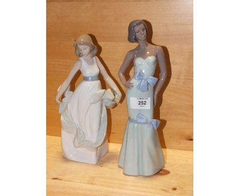 TWO NAO&nbsp;FIGURES OF LADIES, ONE MARKED WITH MODEL NUMBER 1343, THE OTHER WITHOUT MODEL NUMBER