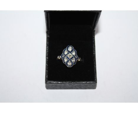 AN ART DECO STYLE DRESS RING, SIZE M