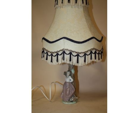 A NAO&nbsp;TABLE LAMP WITH SILK SHADE