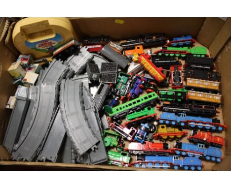 A TRAY OF MOSTLY ERTL THOMAS THE TANK ENGINE TRAINS AND ACCESSORIES ETC