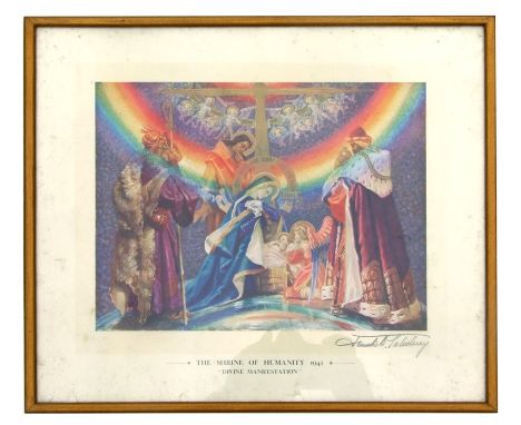 Frank O Salisbury (1874-1962) - The Shrine of Humanity - coloured print, signed in pencil to the margin, framed &amp; glazed,