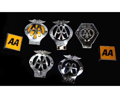 Automobile Association (AA) commercial and member's badges.