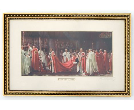 Frank O Salisbury (1874-1962) - The King's Offering - coloured print, signed in pencil to the margin, framed &amp; glazed, 46