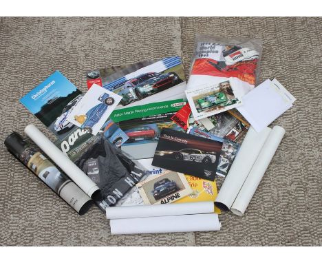 Assorted motor sport related items including posters, private photographs Le Mans 24-hour race Goodwood and other events, Ord