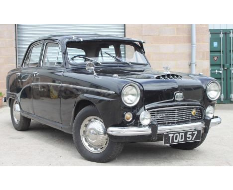 A 1955 Austin A90 Six Westminster, registration number TOD 57, black, chassis number BS4-14198, engine number BS4-14198.This 