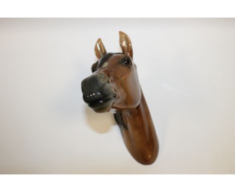 A WEST GERMAN CERAMIC WALL HANGING HORSE BUST