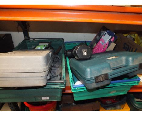 TWO TRAYS OF POWER TOOLS
