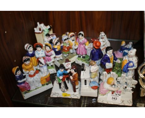 A QUANTITY OF MODERN CERAMIC FAIRINGS TO INCLUDE COMICAL EXAMPLES 